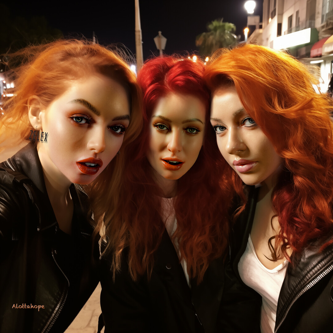 Dusty, Ashley and April out on the town.jpg