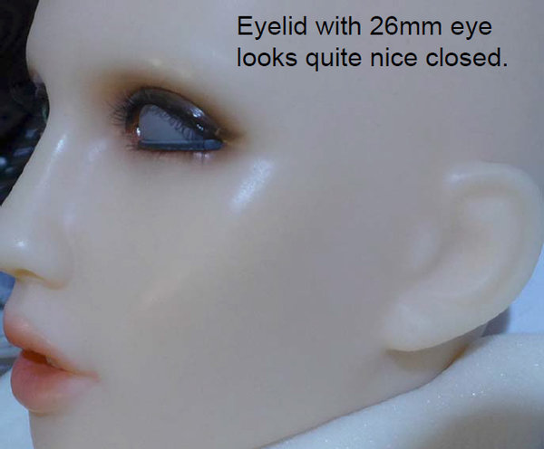 Note:  Factory lashes still in place (not on eyelids)