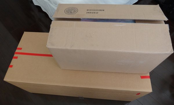 24' X 12' X12' Meiki Plush's box on top of the 40' X 16.5' X18' Alise's box