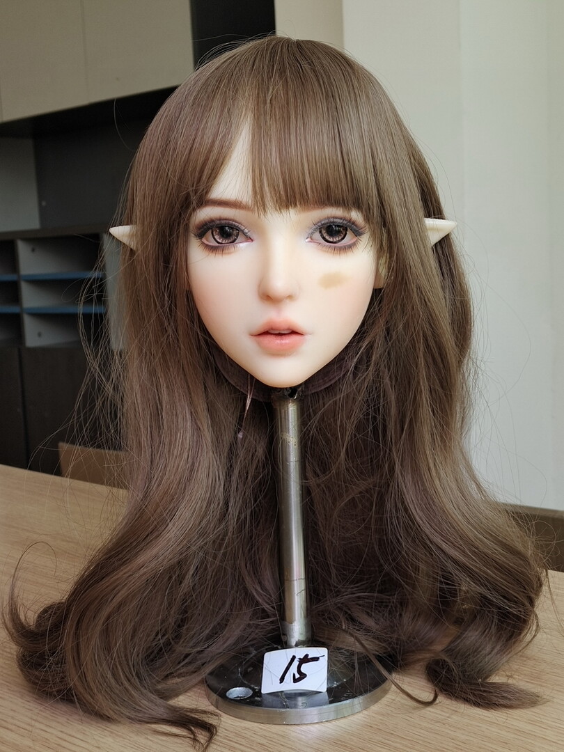 No. 15 head - HB046 with small staining on face; fit for 148-150 cm doll body with default silicone..jpg