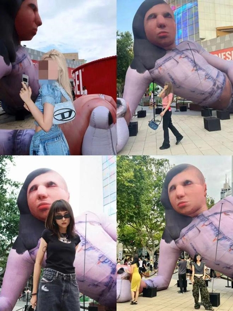 Giant inflatable doll