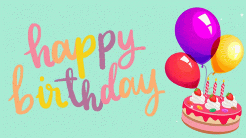 Happy Bday cake balloons.gif