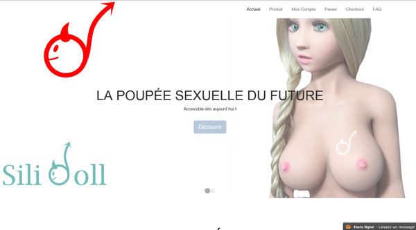 poupéesexuelle.com welcome screen - Official Sili Doll Site