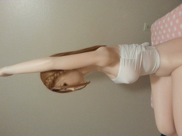 testing shoulder joint - arms straight up, 180 degress, side view