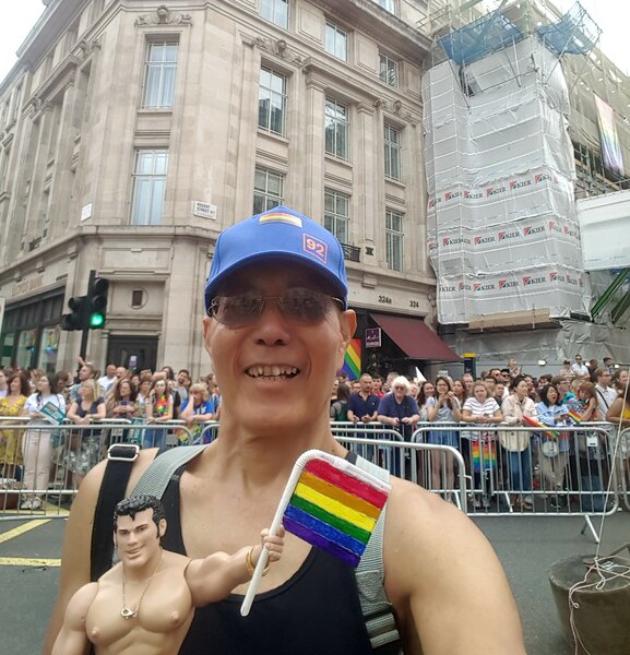 London Pride 2019 - Tom & Steve selfie with Pride spectators.jpg