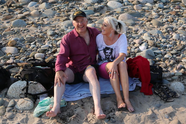 Our first day at the beach.