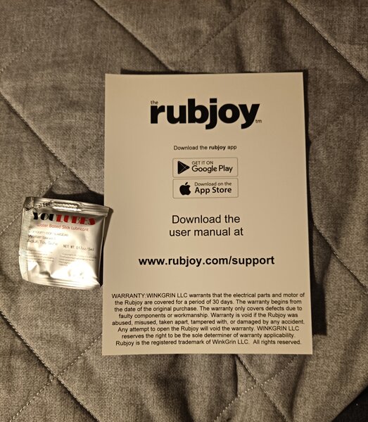 Flyer and included lube